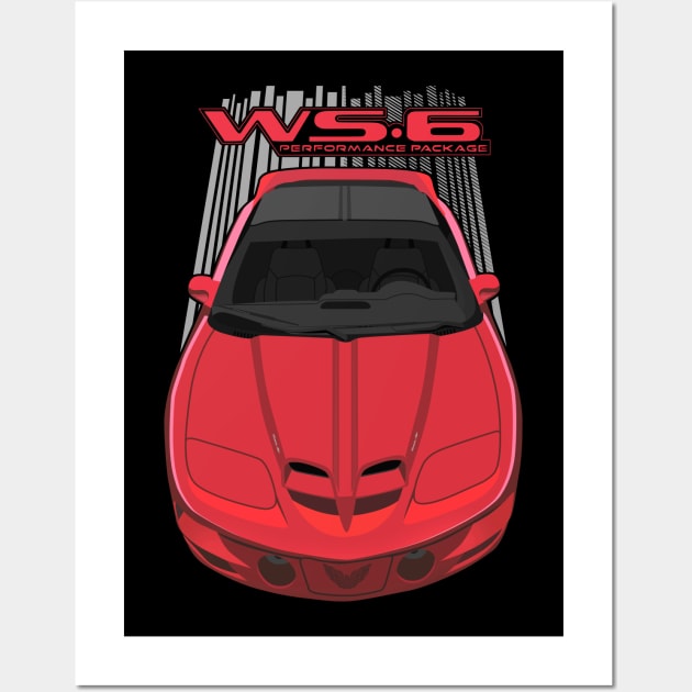 Pontiac Trans Am WS6 4thgen - Red Wall Art by V8social